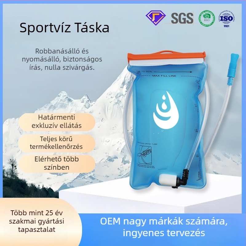 Személyre szabható szabadtéri hidratáló táska, 2 liter, kerékpározáshoz, túrázáshoz és futáshoz