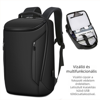 Üzleti laptop hátizsák, 20–35L, vízálló Oxford anyag, városi minimalista stílus, légpárnás vállpántok