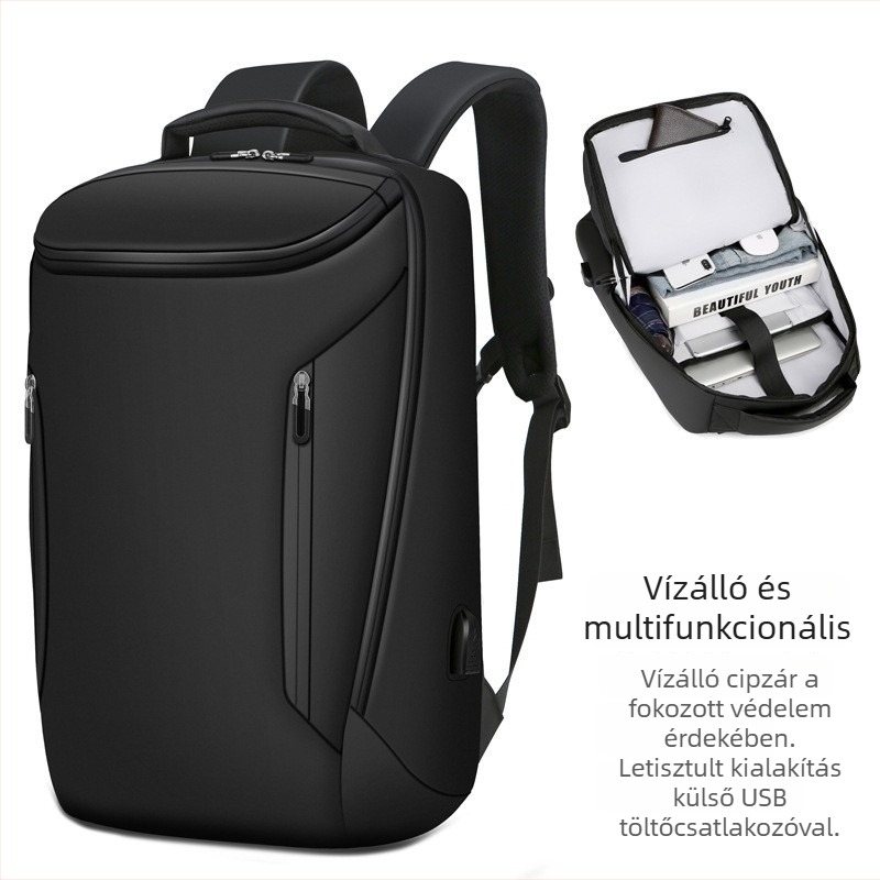 Üzleti laptop hátizsák, 20–35L, vízálló Oxford anyag, városi minimalista stílus, légpárnás vállpántok
