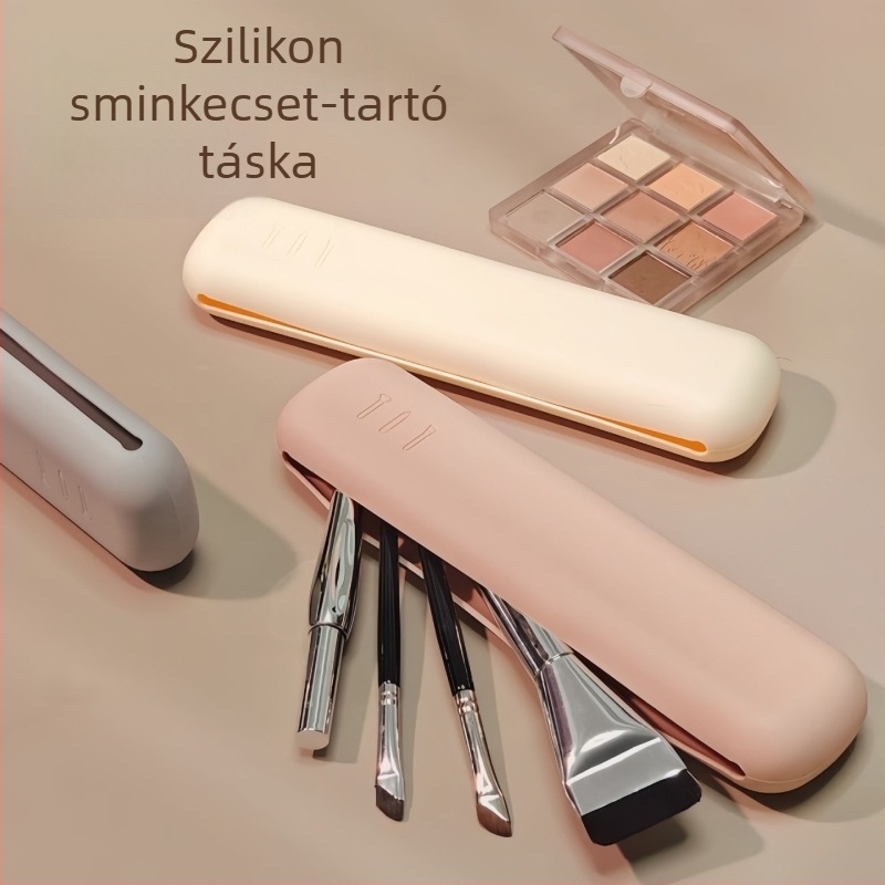 Szilikon sminkecset tároló táska, vízálló, utazáshoz, kézitáska-stílus, japán stílus