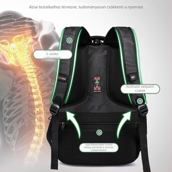 Kamufláž mintás hátizsák, vízálló Oxford anyag, kapacitás 36-55 L, 16 hüvelykes laptophoz, uniszex (36-55 L; 16 hüvelykes laptop)