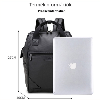 Nylonból készült vízálló hátizsák, uniszex, levegő párnás vállpántokkal, kapacitás 20 L alatt, laptop-kompatibilis