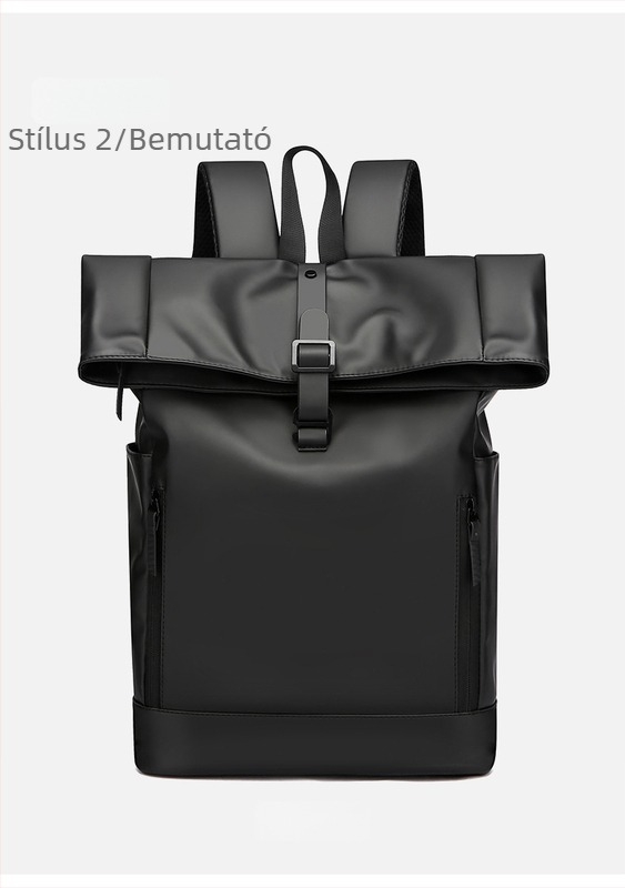 Férfi Roll-Top hátizsák Oxford anyagból, kapacitás alatt 20 L, görbült vállpánt, ideális szabadidős utazásokhoz