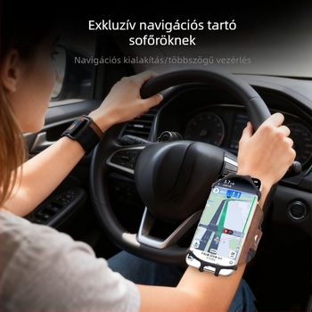 Futó karpánt telefon-tartó – multifunkcionális karpánt, leválasztható 360°-os forgó rögzítővel, kerékpározáshoz