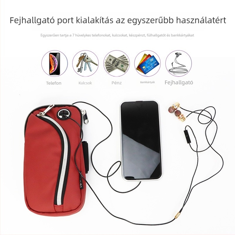 Jiuqi Bőr Karpántos Telefontáska Szabadban – Uniszex