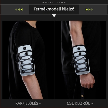 Mobiltelefon-táska karvédővel – Uniszex, szabadidős utazásokhoz, Powermotor, poliészter, cipzár, ovális alak, belső bankjegy-tartó rekesz, bélés poliészter, őszi 2024