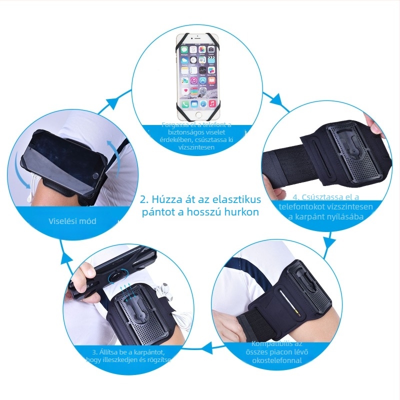 Elválasztható forgó sportos karpánt kültéri futáshoz és kerékpározáshoz – mobiltelefon-tartó, karvédő és karos tok Leica Comfort F