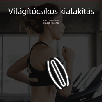Futó kartelefon-táska — uniszex, vászonanyag, testreszabható logó, kültéri sportokhoz, karon viselhető
