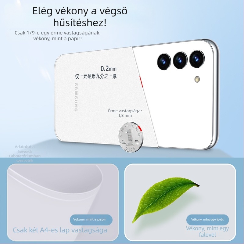 Samsung S24/S23/S22 Ultra tok — ultra-vékony, átlátszó fehér, teljes védelem, hőelvezetés, ütésálló