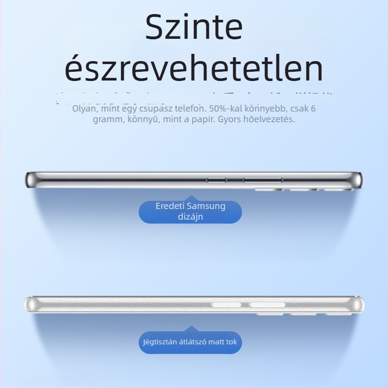 Samsung S24/S23/S22 Ultra tok — ultra-vékony, átlátszó fehér, teljes védelem, hőelvezetés, ütésálló