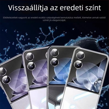 Xiaomi MixFlip összecsukható kijelzős kemény tok – átlátszó PC védőburkolat mágneses rögzítéssel