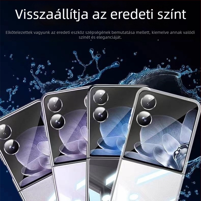 Xiaomi MixFlip összecsukható kijelzős kemény tok – átlátszó PC védőburkolat mágneses rögzítéssel