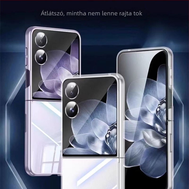 Xiaomi MixFlip összecsukható kijelzős kemény tok – átlátszó PC védőburkolat mágneses rögzítéssel