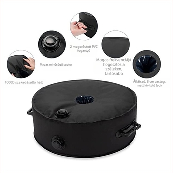 Kültéri sátor vízzel töltött súlyzószák, 20L, 1000D PVC háló, vízálló anyag, strand sátorhoz, asztal és szék stabilizálására; logó nyomás elérhető