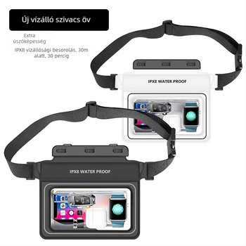 Kültéri vízálló deréktáska — Sponge PVC ABS anyag, csíkos minta, keleti stílus