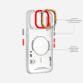Mágneses akril tok iPhone 11, 13 Pro Max, 15, 16 Pro és 17 Pro Max modellhez – matt felület, fehér vagy fekete