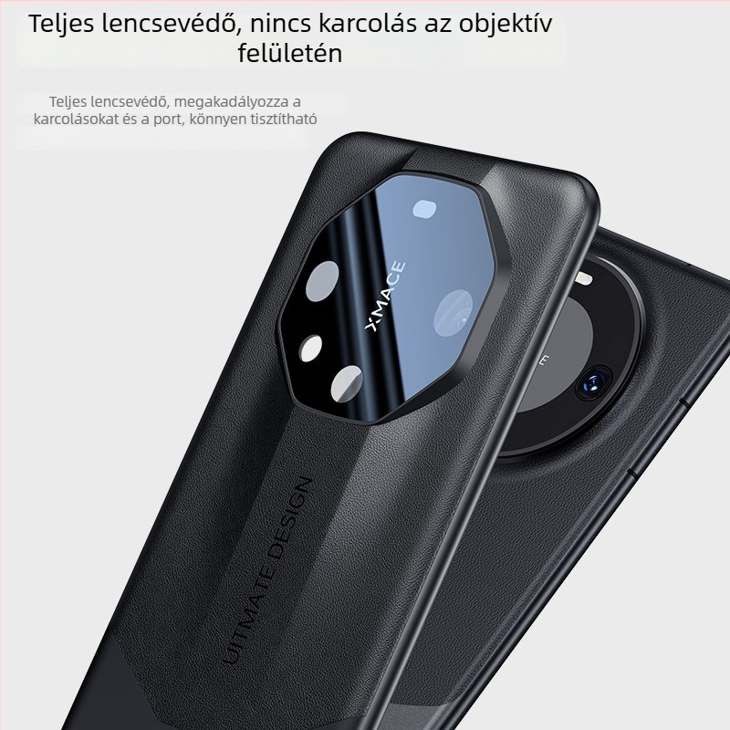 Huawei Mate60 Pro tok — Porsche-stílusú bőrhatás, lencse védelem, 60RS héj, PC anyag, olajinjektált felület, hőelvezetés, ütésállóság