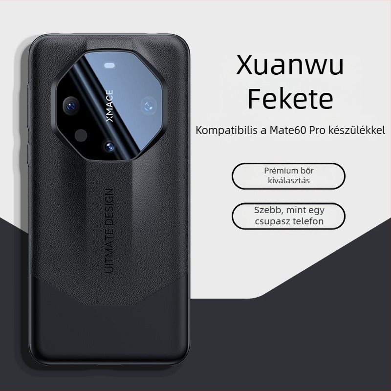 Huawei Mate60 Pro tok — Porsche-stílusú bőrhatás, lencse védelem, 60RS héj, PC anyag, olajinjektált felület, hőelvezetés, ütésállóság