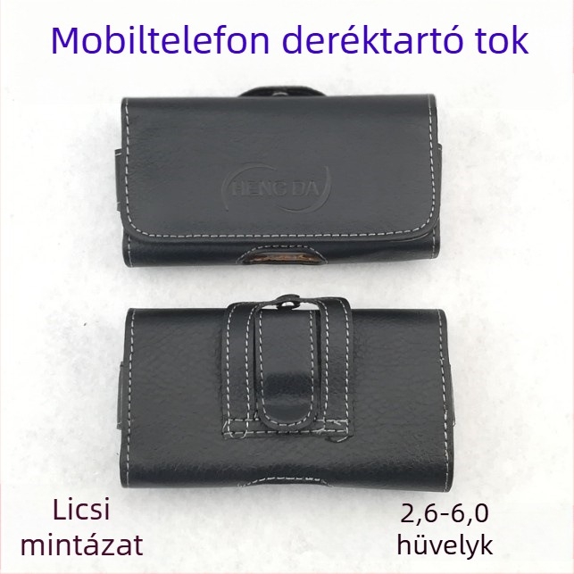 Övre akasztható telefonos tok műbőrből, flipfedéllel