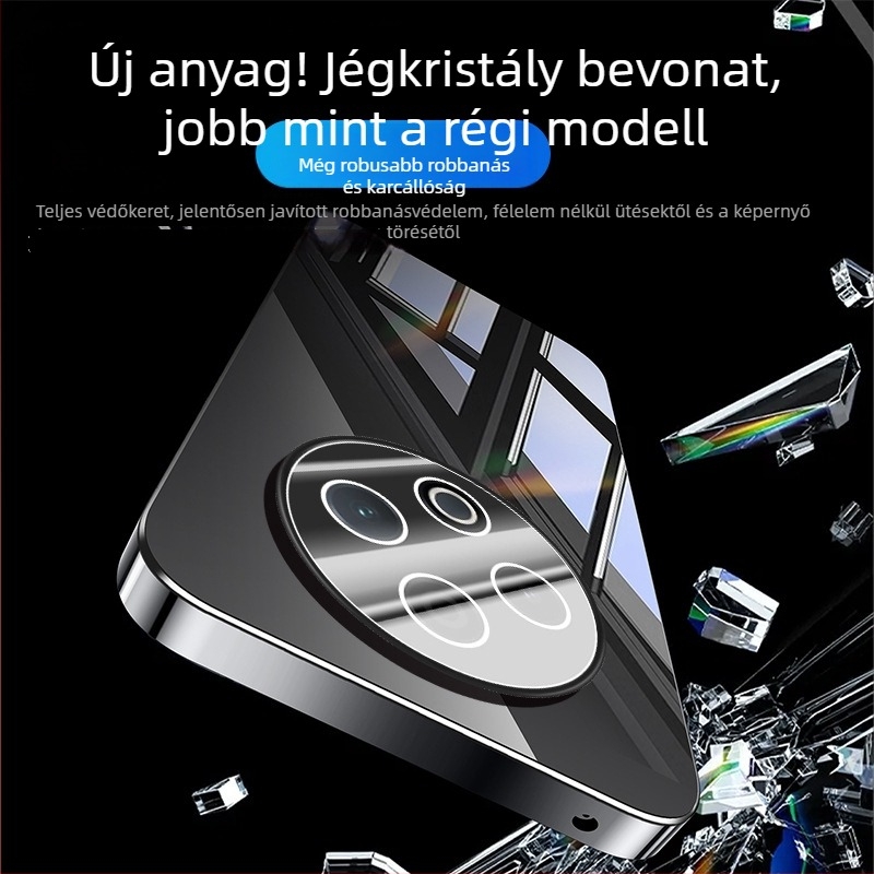 VIVO telefonhoz készült tokkal lencsevédő, elektroplatinált tükörfelület, PC anyag, csúszásmentes, porálló, ütésálló