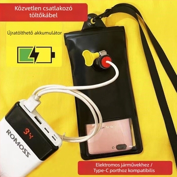 Lovasoknak szánt érintőképernyős vízálló telefontáska – TPU+PVC, Egyszerű stílus, univerzális telefon-kompatibilitás