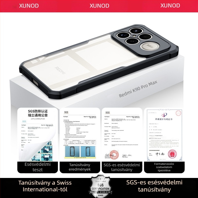 Xundd Redmi K90 Pro Max telefonház, Champion Edition, TPU+PC, ütésálló, hőelvezetés, zuhanásálló, minimalist design