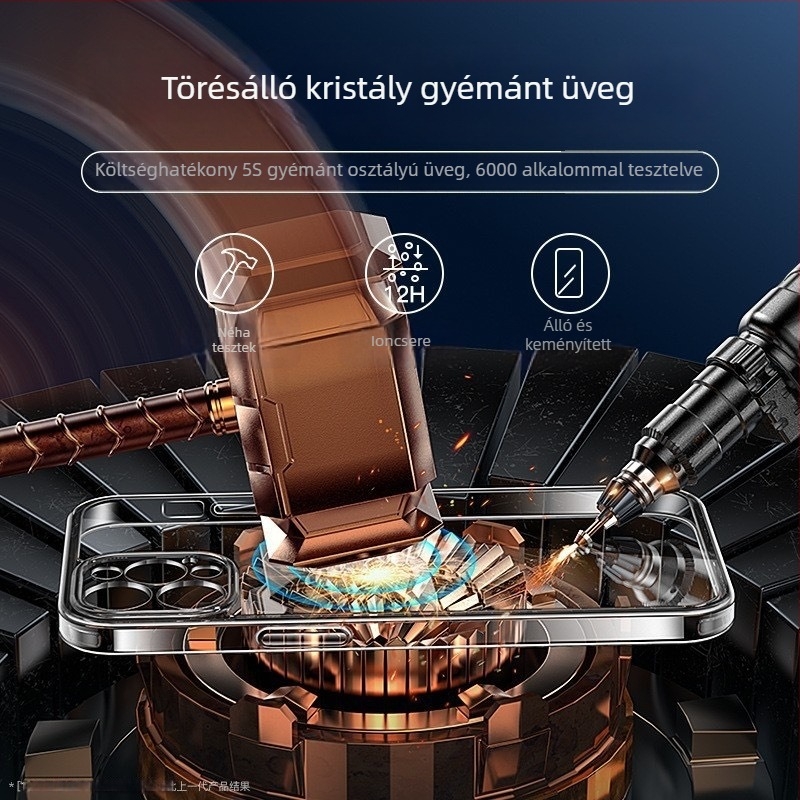 Átlátszó ultra vékony edzett üvegből készült puha élű telefontok iPhone 17 Pro Maxhoz