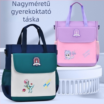 Magánórákhoz használható tanszertáska általános iskolásoknak – Oxford anyag, anime minta, nylon bélés, kopásálló, 3–4. osztályosoknak