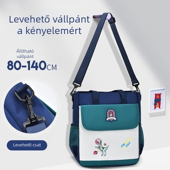Magánórákhoz használható tanszertáska általános iskolásoknak – Oxford anyag, anime minta, nylon bélés, kopásálló, 3–4. osztályosoknak