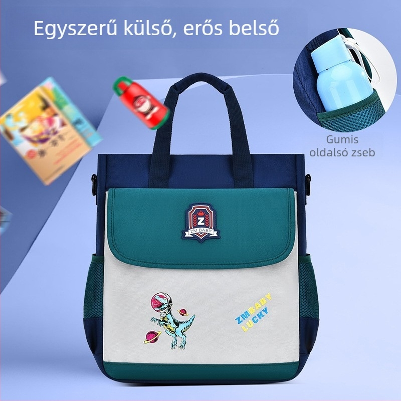 Magánórákhoz használható tanszertáska általános iskolásoknak – Oxford anyag, anime minta, nylon bélés, kopásálló, 3–4. osztályosoknak