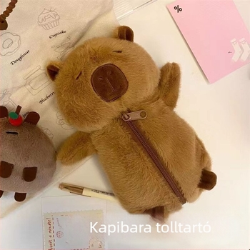 Kapibara plüss tolltartó, velúr anyag, univerzális használat, divatos stílus