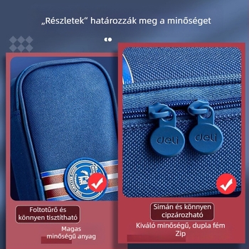  Tolltartó és írószerek doboz Oxford vászonból, nagy kapacitású, kollégiumi stílusú, általános iskolások számára