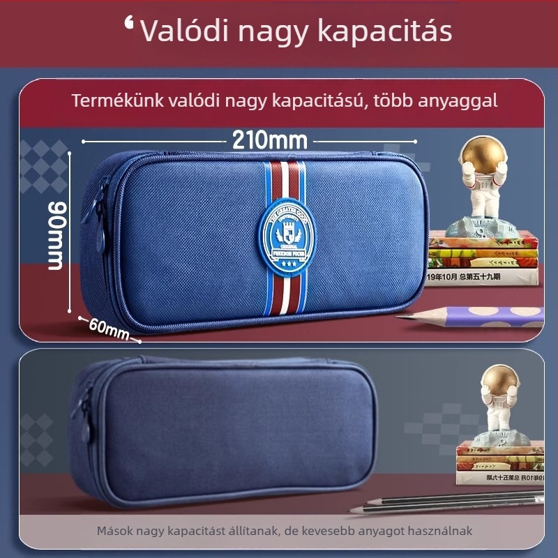  Tolltartó és írószerek doboz Oxford vászonból, nagy kapacitású, kollégiumi stílusú, általános iskolások számára