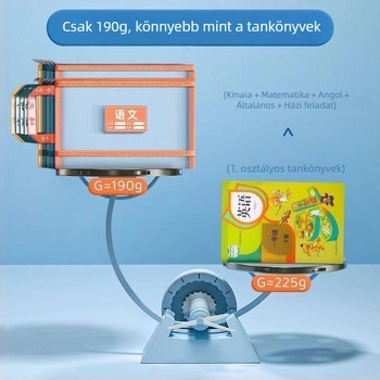 Lizhi Nylonhálós Dokumentumtáska diákoknak, cipzárral, karikatúra-stílusú dizájn