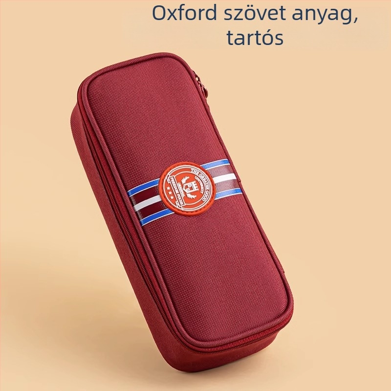 Deli tolltartó - nagy kapacitású, vastagított, Oxford anyagú, főiskolai stílus