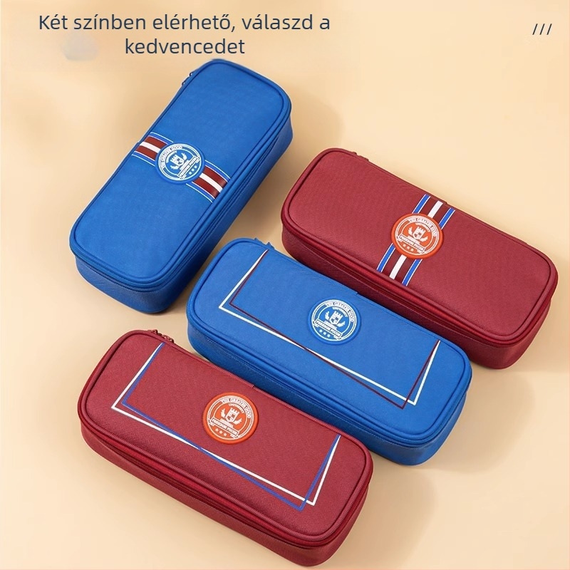 Deli tolltartó - nagy kapacitású, vastagított, Oxford anyagú, főiskolai stílus