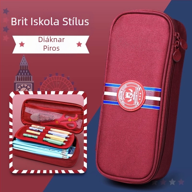 Deli tolltartó - nagy kapacitású, vastagított, Oxford anyagú, főiskolai stílus