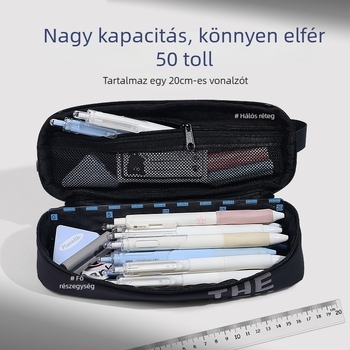 Átlátszó tolltartó űrkapszula dizájnnal, univerzális diákok számára, anyag: vászon+PP, márka: Bdm, stílus: koreai verzió, csomagolás: Opp zacskó