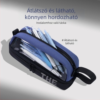 Átlátszó tolltartó űrkapszula dizájnnal, univerzális diákok számára, anyag: vászon+PP, márka: Bdm, stílus: koreai verzió, csomagolás: Opp zacskó