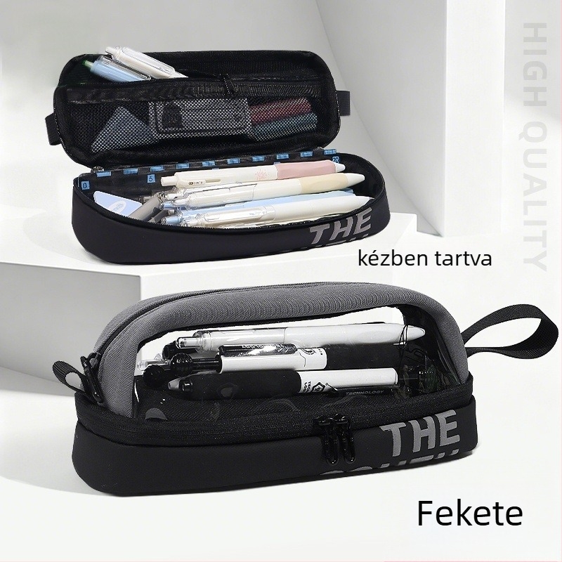 Átlátszó tolltartó űrkapszula dizájnnal, univerzális diákok számára, anyag: vászon+PP, márka: Bdm, stílus: koreai verzió, csomagolás: Opp zacskó