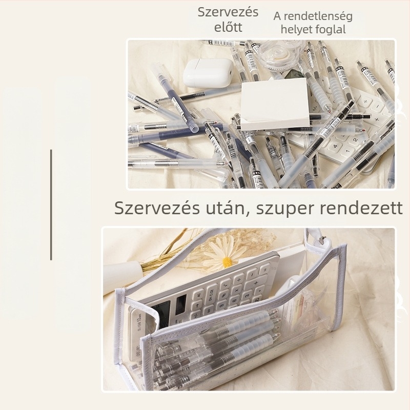 Li cao TPU átlátszó ceruzatáska, laza stílus, általános használat, 1 darab