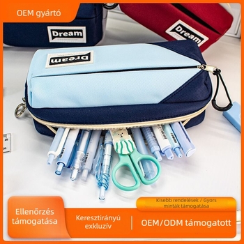 Ceruzatartó, nagy kapacitású, foltálló Oxford anyag, Koreai stílus, uniszex