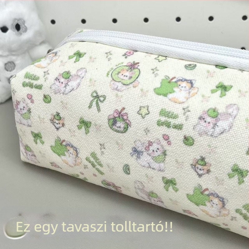 Vászon tolltartó, rajzfilm-stílus, univerzális használat