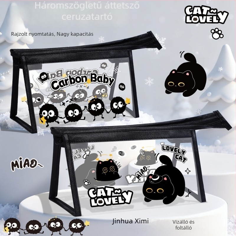  Tolltartó macska karikatúra dizájn, átlátszó PVC, Ximi, koreai verzió