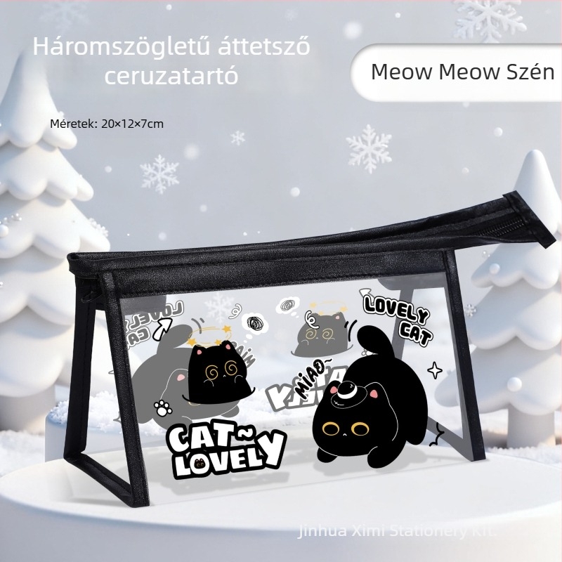  Tolltartó macska karikatúra dizájn, átlátszó PVC, Ximi, koreai verzió