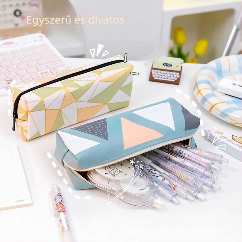 Általános iskolások ceruzatáskája - nagy kapacitású, vászon, koreai stílus, Xiao Meng