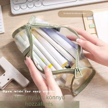 Hálós átlátszó ceruzatartó diákoknak, koreai stílusú, gimnáziumi, 2025-ös kiadás.