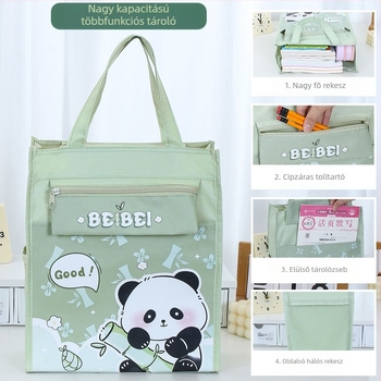 Kappa bear vászon iskolai táska rajzfilm mintával és cipzárral