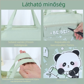 Kappa bear vászon iskolai táska rajzfilm mintával és cipzárral