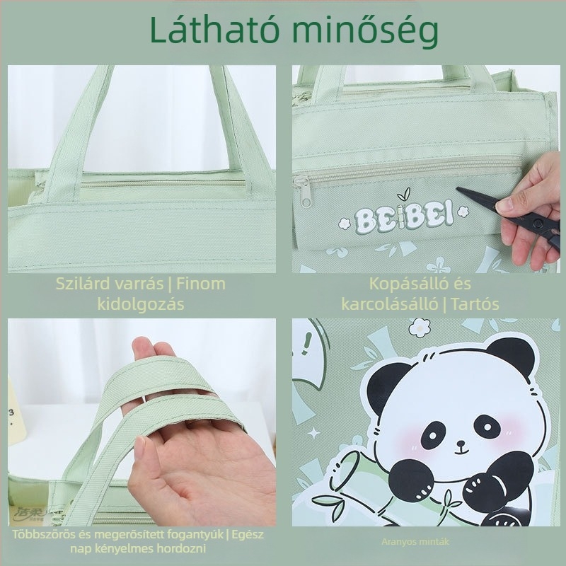 Kappa bear vászon iskolai táska rajzfilm mintával és cipzárral